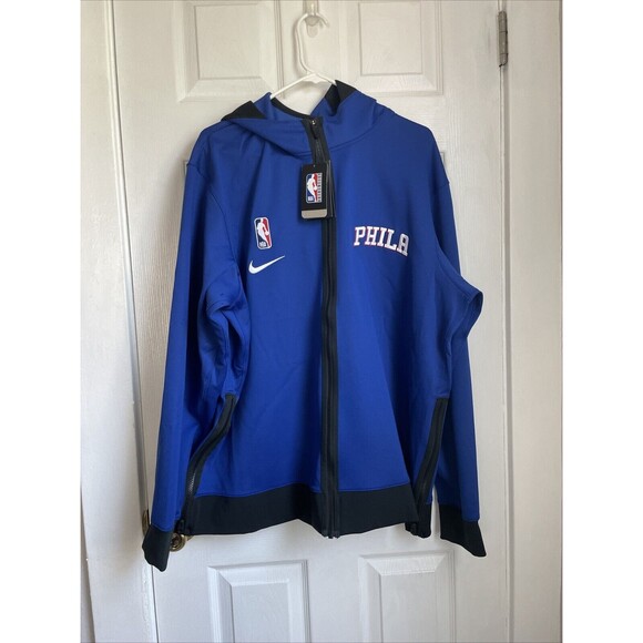 Nike Therma Flex Hoodie Philadelphia 76ers NBA Authentic On Court Mens XXL NEW - Picture 1 of 10